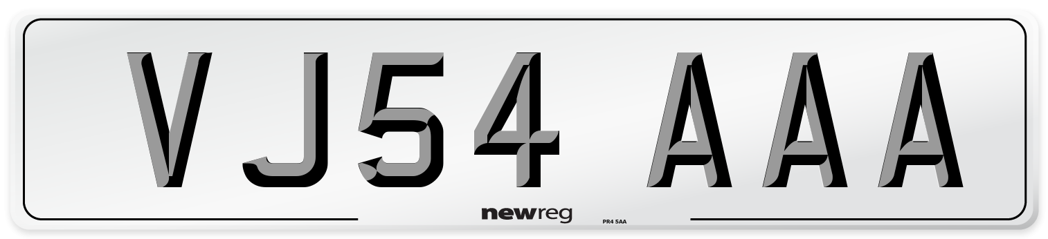 VJ54 AAA Number Plate from New Reg